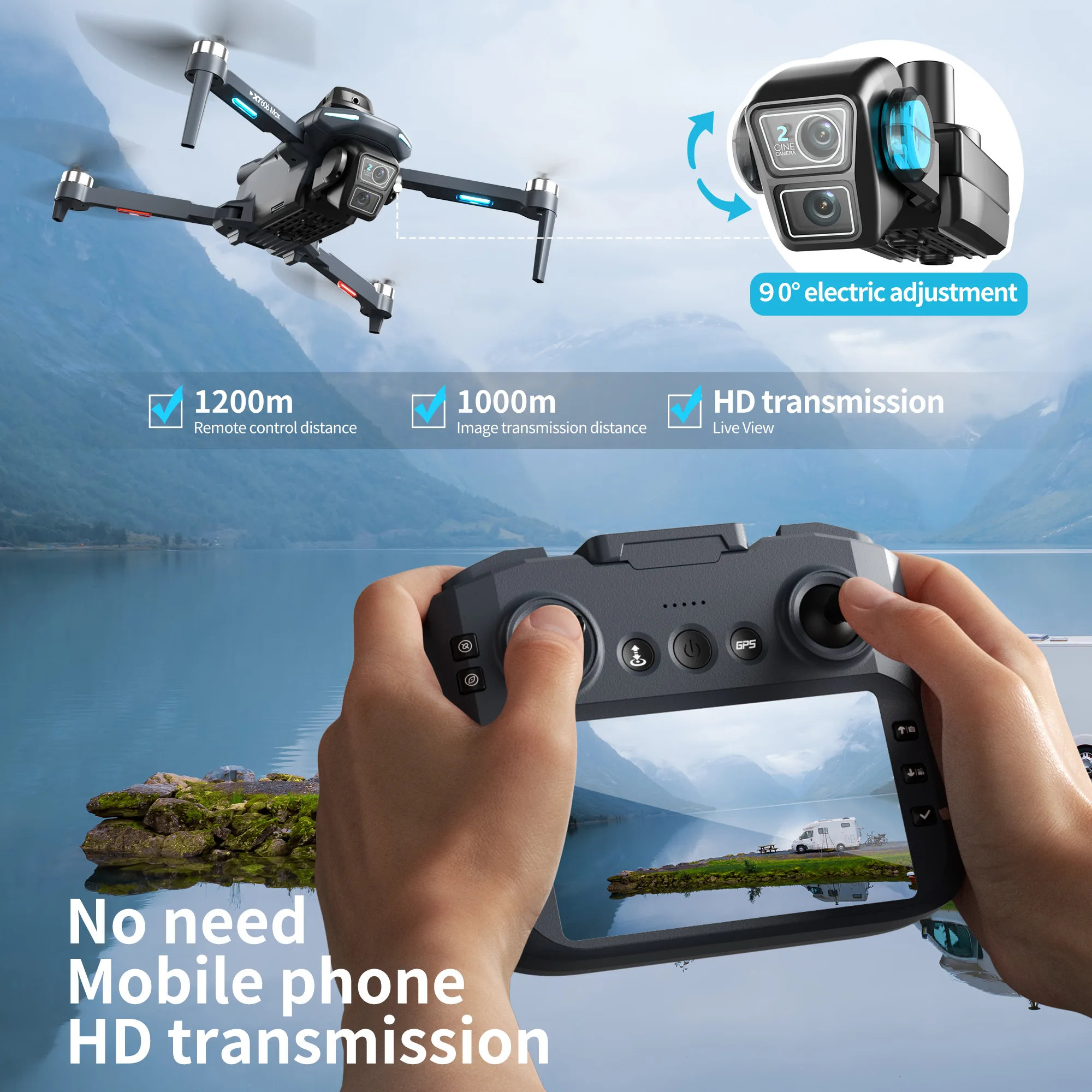 Lenovo XT606 Drone Professiona - огляд і ціна Rc Hobby China