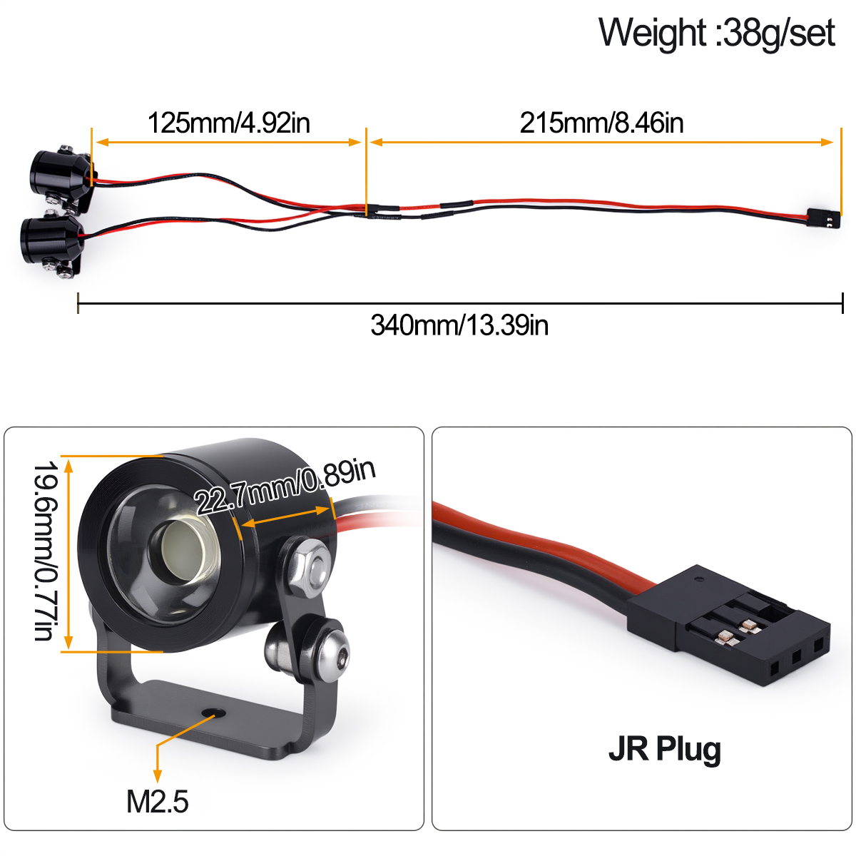 RC Car LED Light Headlight Spo - огляд і ціна Rc Hobby Tech Bali