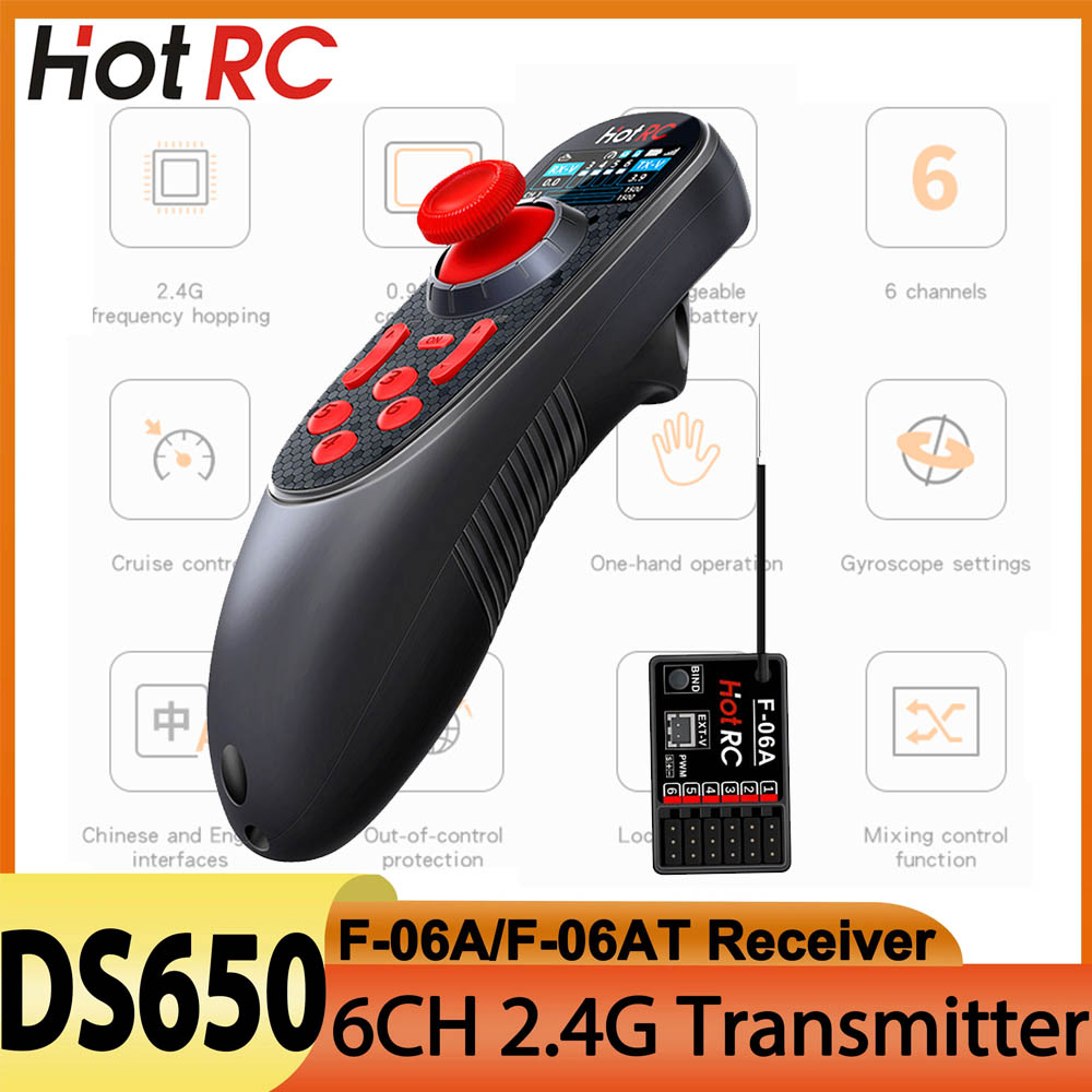 HOTRC DS650 DS-650 6CH Remote  - огляд і ціна Radio Transmitter 6Ch