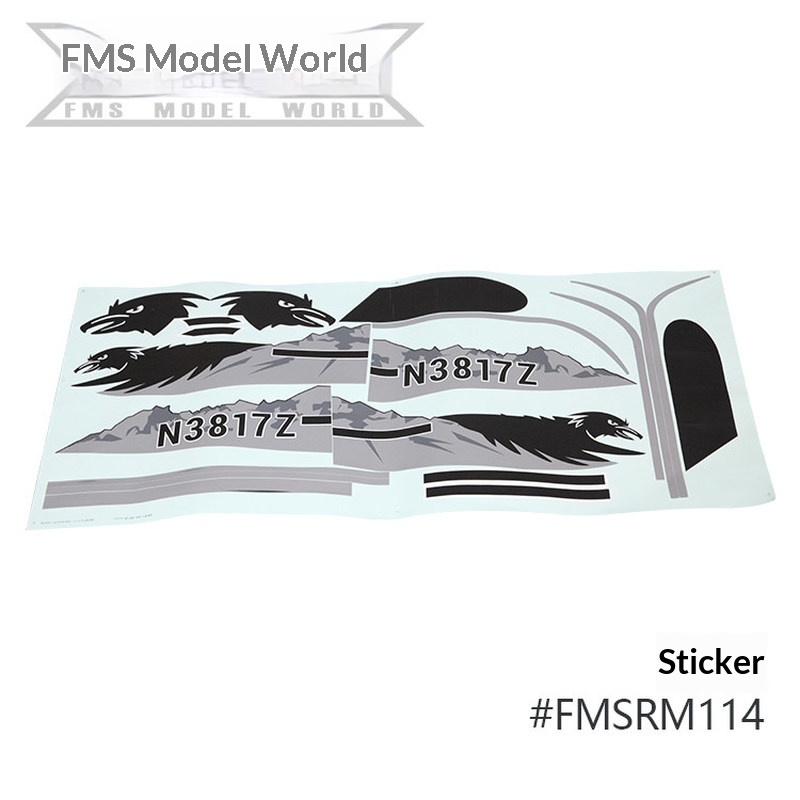 FMS RC Plane Decals For 1700mm - огляд і ціна Rc Hobby Usa