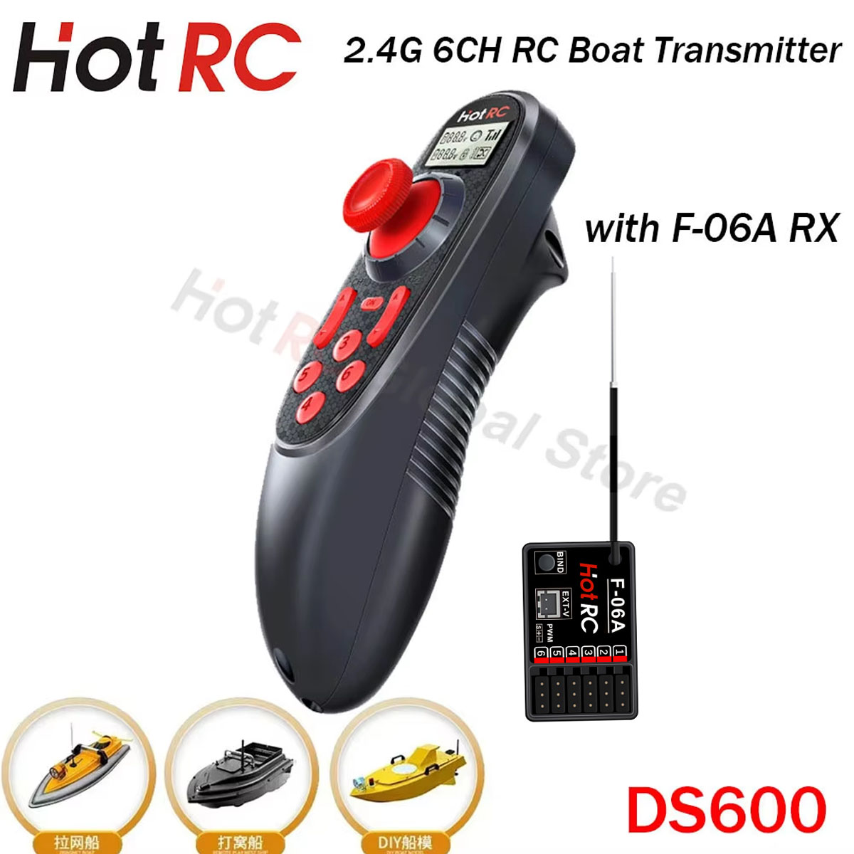 HOTRC DS600 6CH 6 Channel 2.4G - огляд і ціна Radio Transmitter 6Ch
