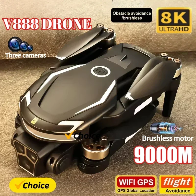 New V888 Drone 8K GPS Triple C - огляд і ціна Rc Hobby China