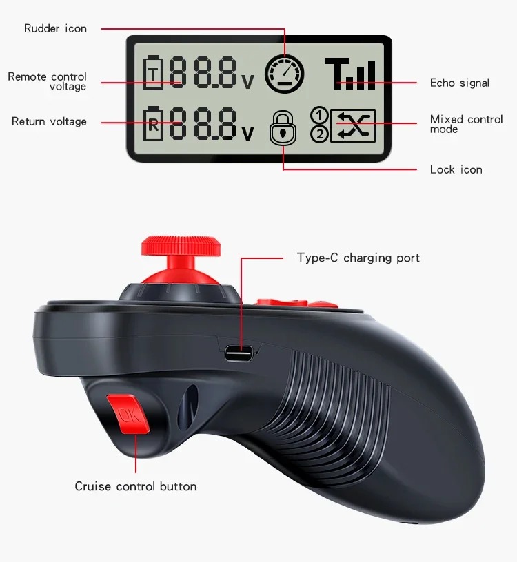 HOTRC 6CH DS-600 2.4G RC Boat  - огляд і ціна Radio Transmitter 6Ch