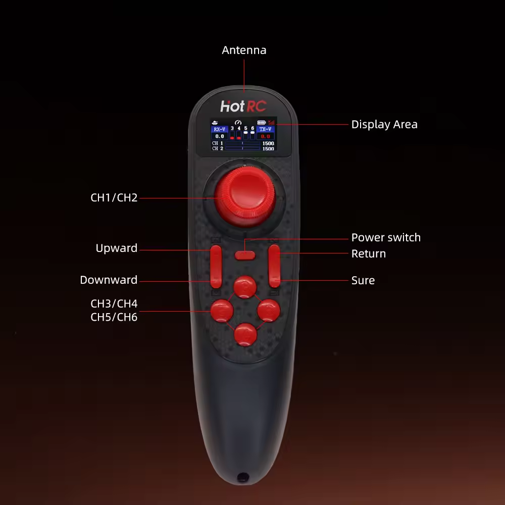 HOTRC DS-650 6CH 2.4G Radio Sy - огляд і ціна Radio Transmitter 6Ch