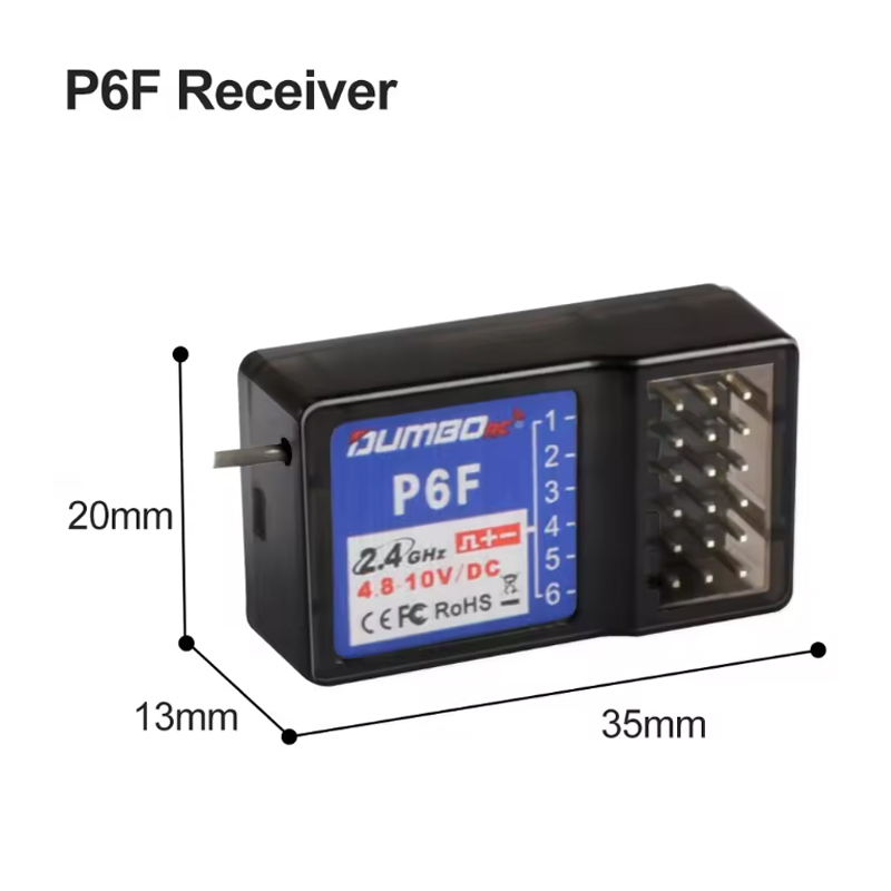 DUMBORC P6F/P6FG/P6DC/P6DCG 2. - огляд і ціна Radio Transmitter 6Ch